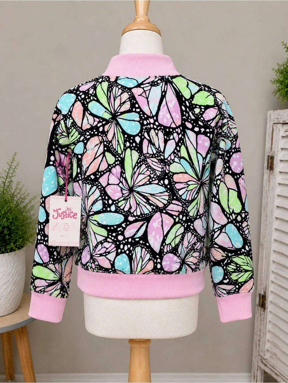 Justice Girls Collection X Long Sleeve Half Zip Pullover, Multicolor Size XS(5/6